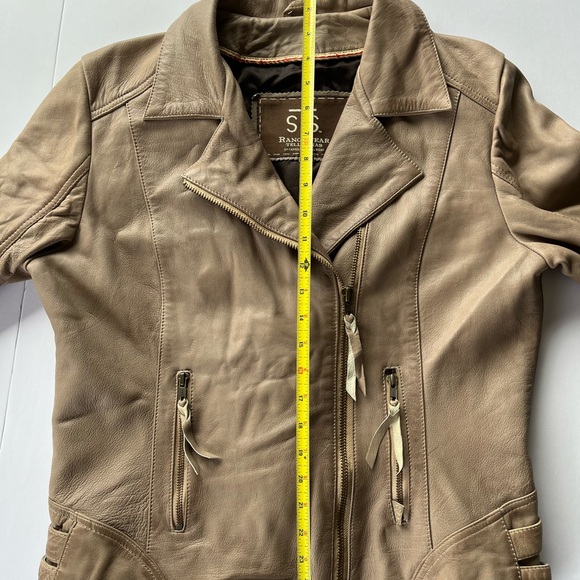 STS Ranchwear Tan Leather Jacket Moto Style - Picture 12 of 13